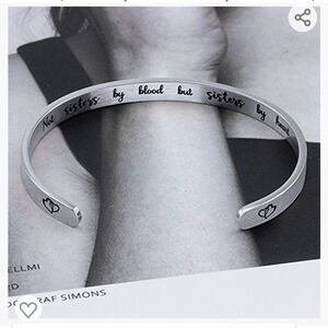 Not Sisters by blood but Sisters by heart x 2 bracelet